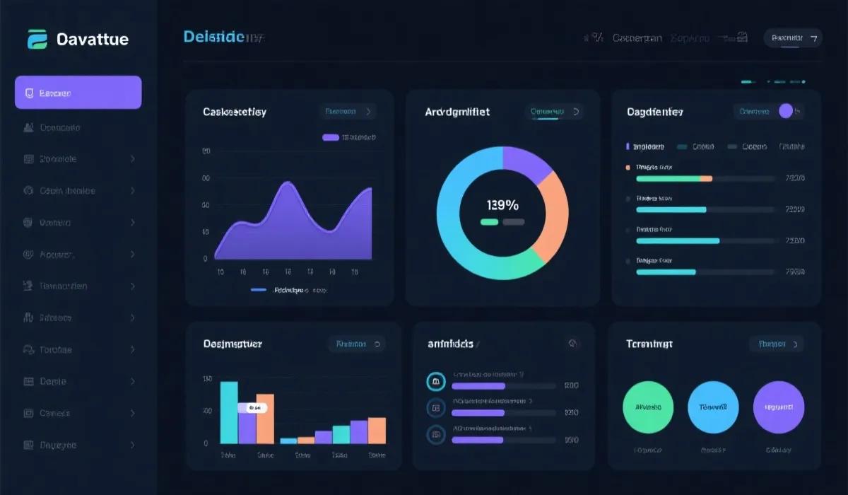 数据仪表盘与走势图示意